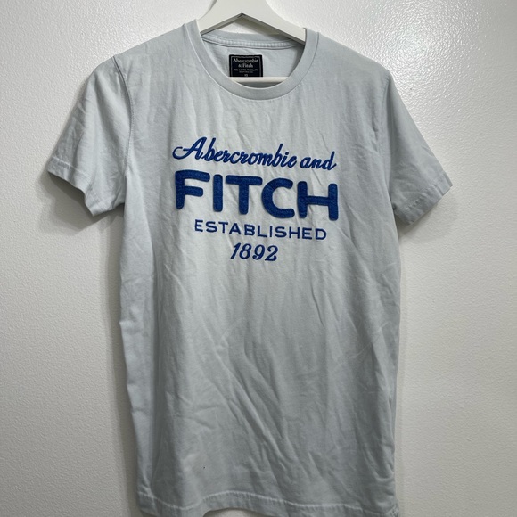 Blue Abercrombie Shirt With Blue Logo 